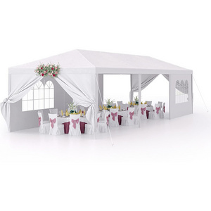 10x30 Party Tent Heavy Duty Event Booths Waterproof Wedding Patio Gazebo Outdoor Carport Canopy Shade Side 8 Removable Walls