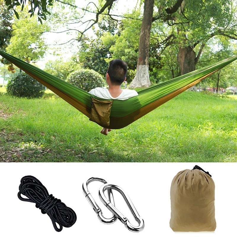 Wholesale high-quality customization Camping Essentials Portable Hammock Single or Double Straps for Outside Hiking and Travel