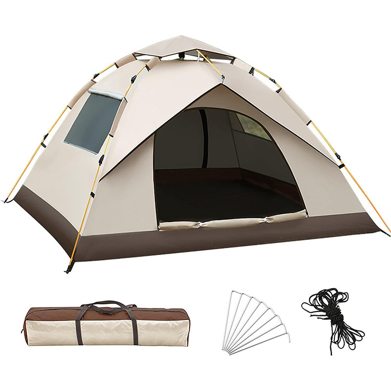 HIgh Quality 2 4 6 Person Weatherproof Double Thick Fabric Tents Camping Outdoor Waterproof Automatic Tent