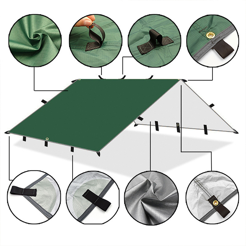 Outoodr Camping Tent Tarps Waterproof UV-Resistant Awning Foldable Retractable Camo Sunshade Tarpaulin Outfitters Hammock Tarp