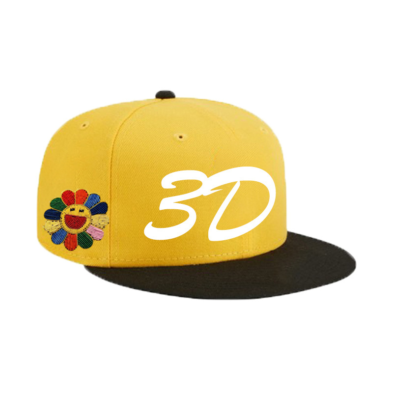 Custom Logo Snapback Fitted Closed Caps New Original 3D Embroidery Hats Caps For Man Gorras De Bisbol  Logo Sports Baseball Caps