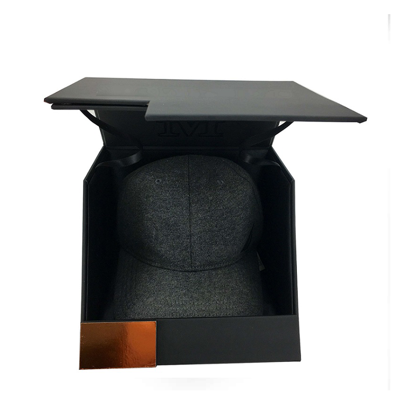 Wholesale Customized Hat Box Gift Boxes with Window Display Box for Hat Foldable Magnetic Collapsible Paper Gift Cap Hat