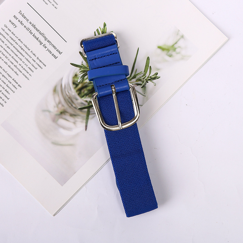 Customized colorful 60-80cm 80-100cm Children Adult Elastic Strap Adjustable Trouser Belt Imitation Leather Baseball Belt