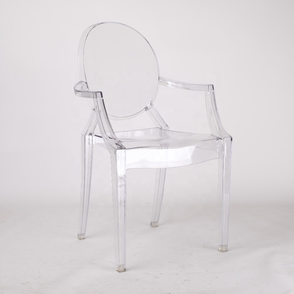 French Style resin Dining Chair Louis Ghost Arm Chair Ghost Armless Chair