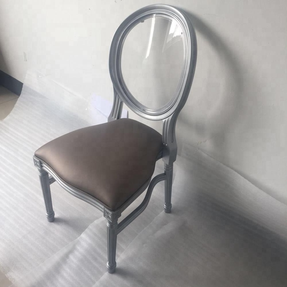 hot Sale Wedding Rental White Clear Back Louis Chair