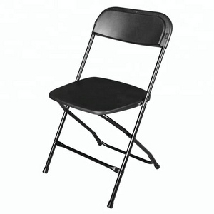 factory direct used black plastic folding chair and tables