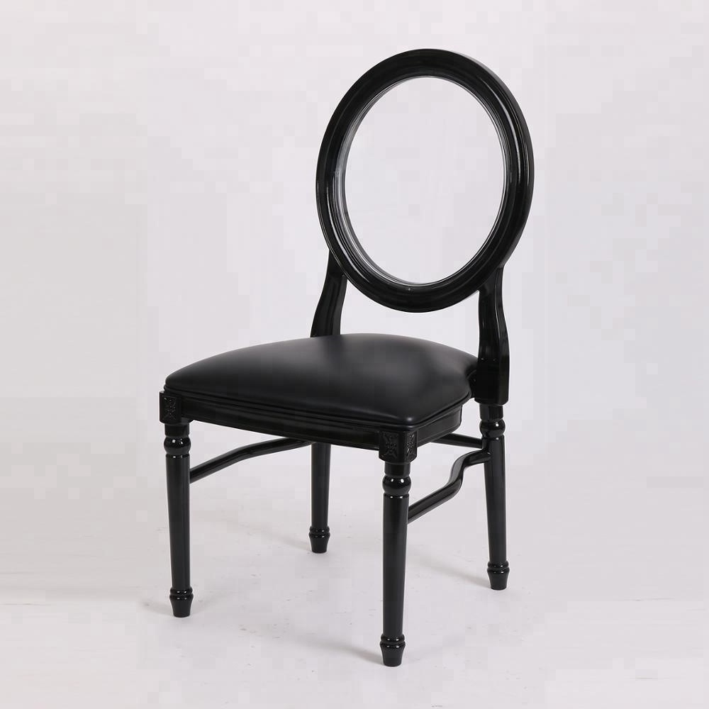 new design hot sale black acrylic louis dining chair