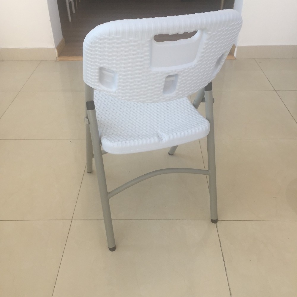 factory direct high quality heavy duty blow molded folding chair