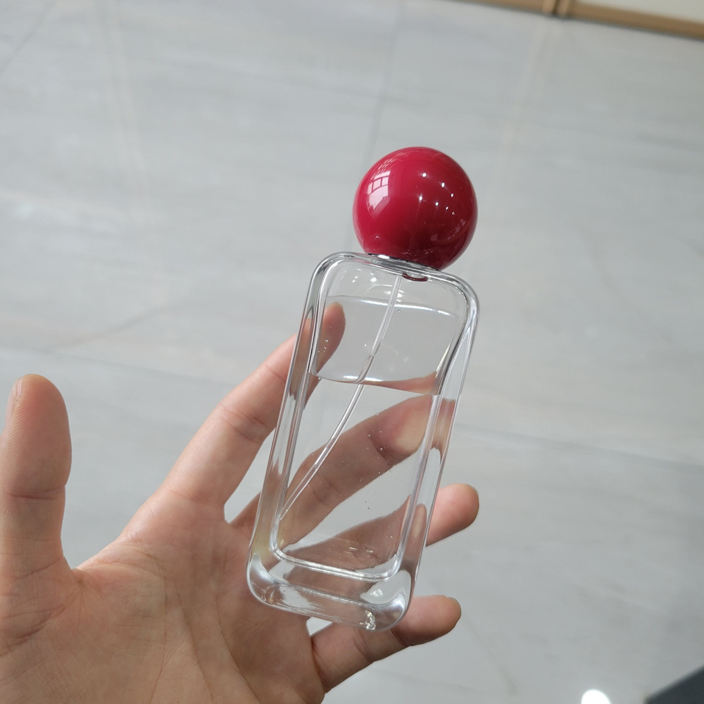 50ml Square Shape Perfume Bottle With High Quality / Empty Perfume Spray Bottles with Ball