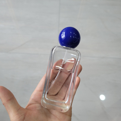 50ml Square Shape Perfume Bottle With High Quality / Empty Perfume Spray Bottles with Ball