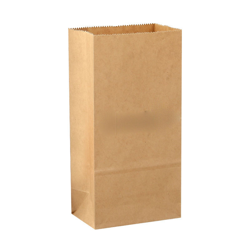 Recyclable Packaging Duro Brown Kraft Food Paper Shopping Bag take away Package Bag Flat Kraft Paper Bag For Packaging