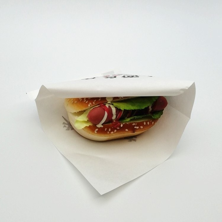 Custom wrapping paper food  paper bag greaseproof burger packaging mcdonalds packaging