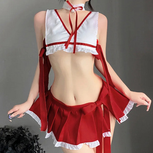 Christmas Sexy Lingerie Ancient Student Uniform Set Japanese Charming Three Point Erotic Lingerie Cosplay Halloween Costume