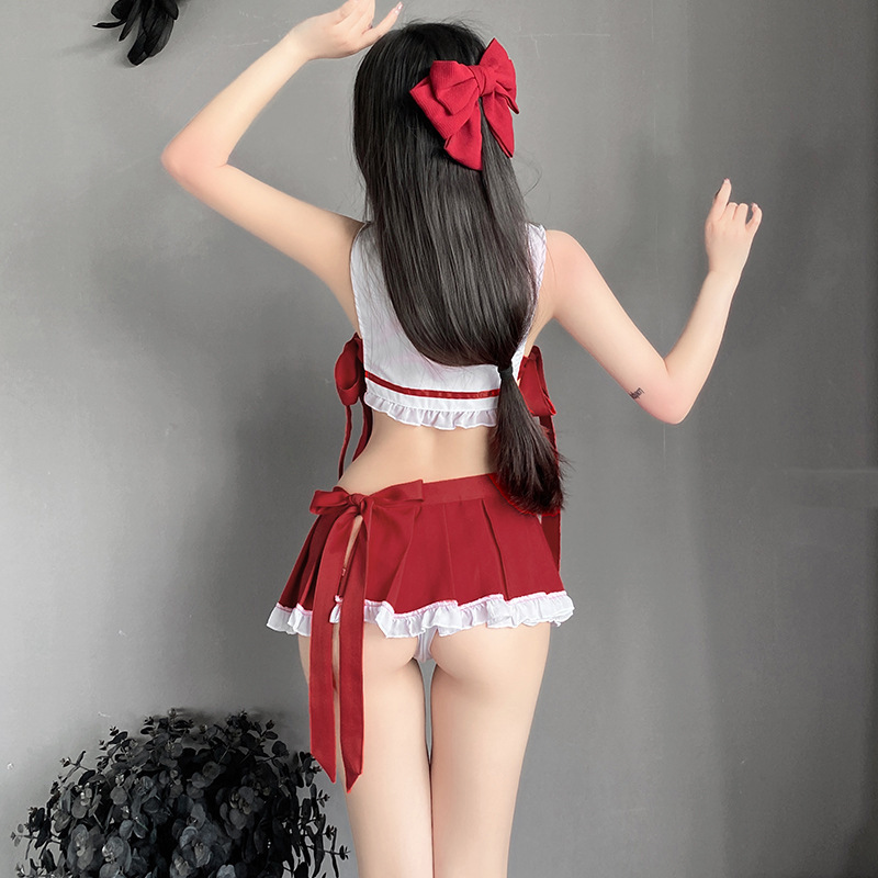 Christmas Sexy Lingerie Ancient Student Uniform Set Japanese Charming Three Point Erotic Lingerie Cosplay Halloween Costume