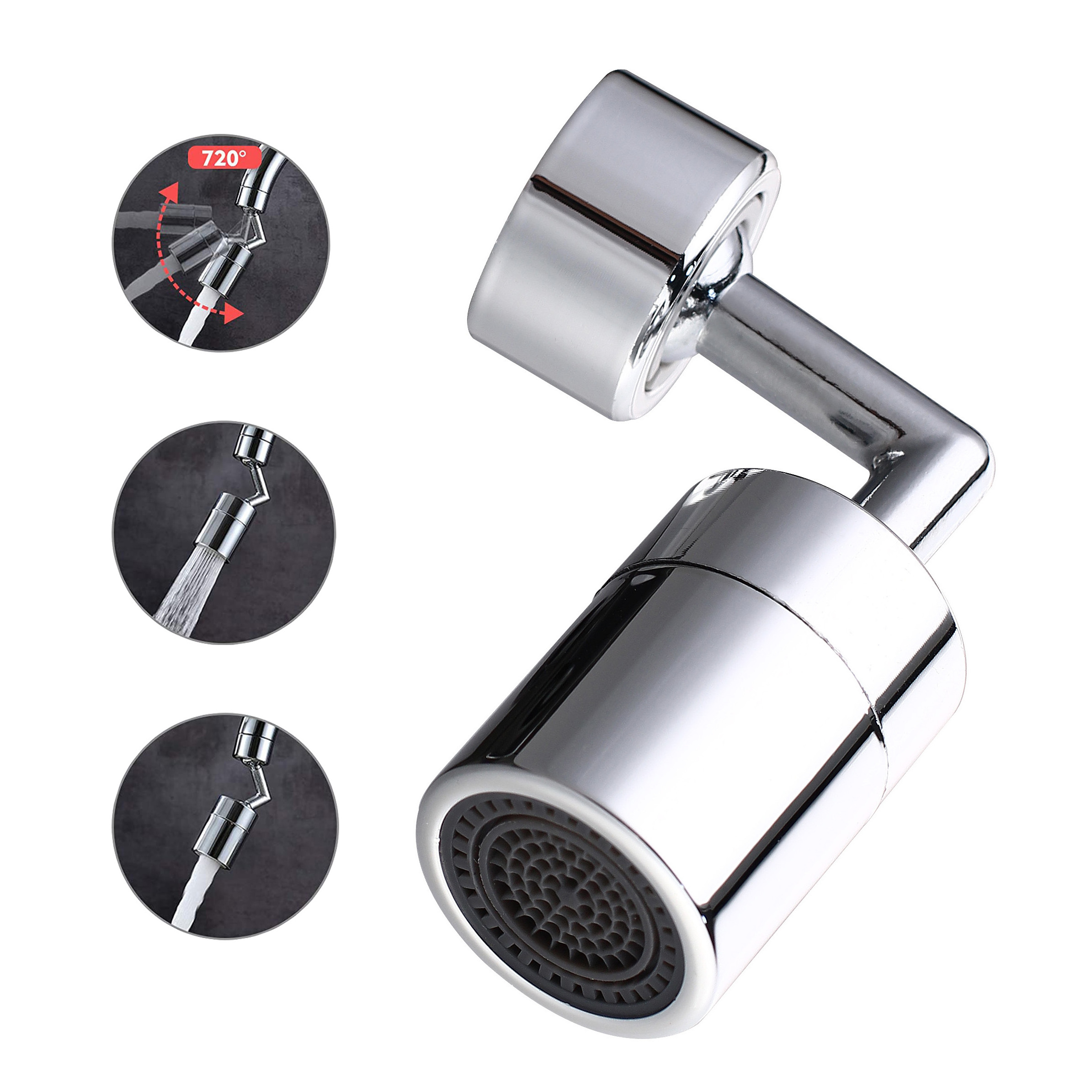 Universal 1080 Degree Kitchen Tap Head Rotatable Multifunction Bathroom Sink Filter Swivel Extension Water Save Faucet Aerator