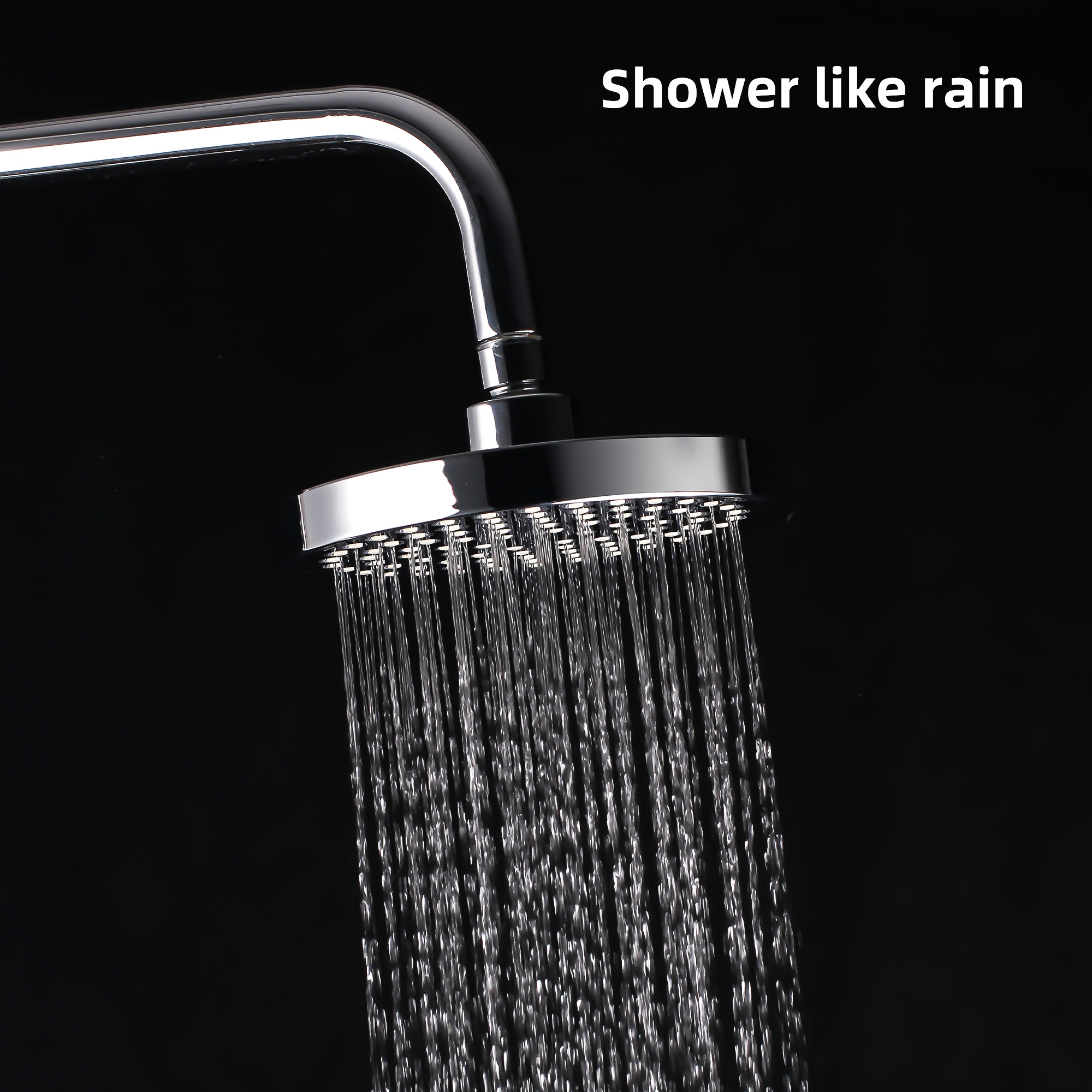 6 inch big rainfall high pressure full chrome luxury waterfall shower head Massage wall mount