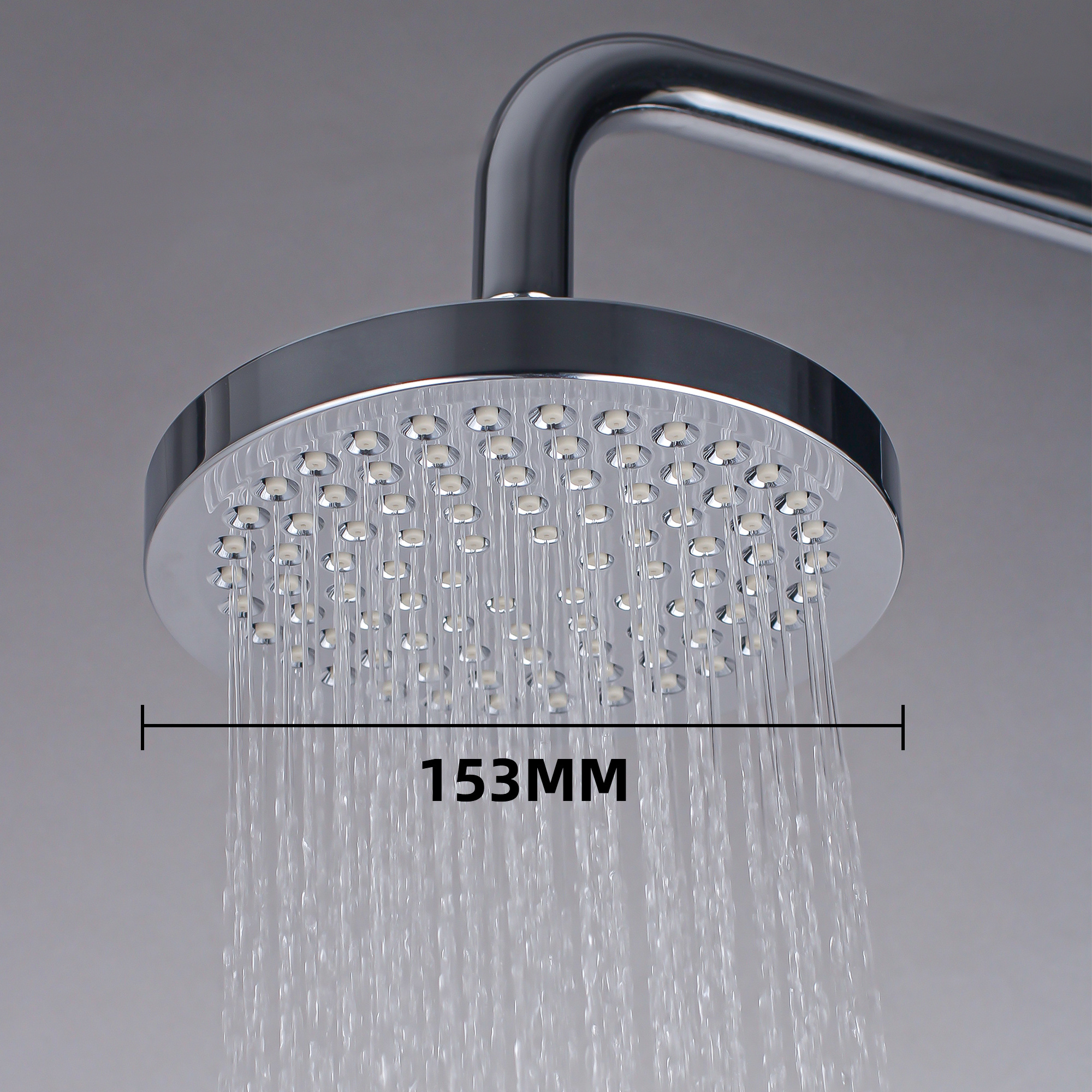 6 inch big rainfall high pressure full chrome luxury waterfall shower head Massage wall mount