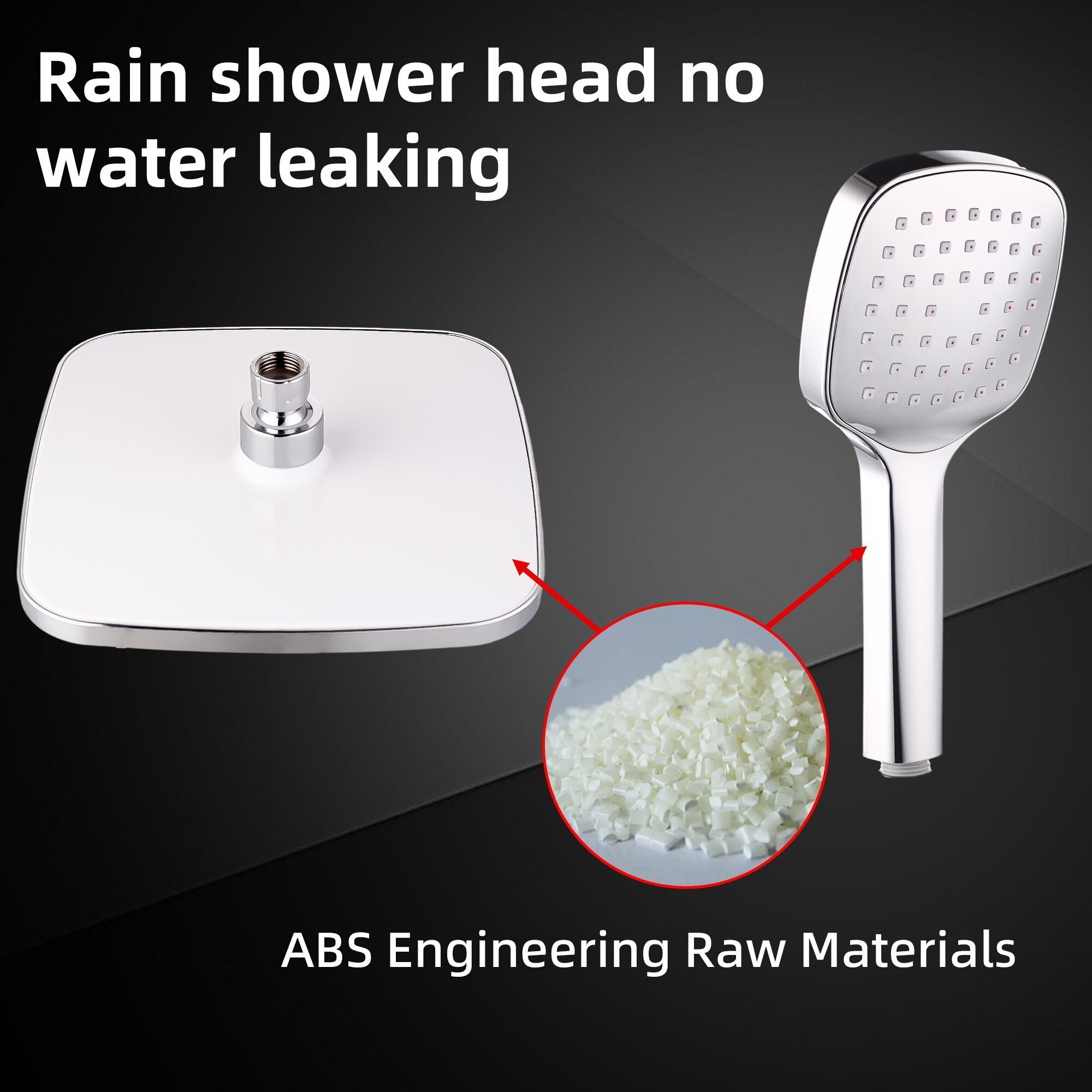 360 Degree Self-Cleanling Rainfall Shower Head And Handheld Shower Head With  High Pressure Water Saving Shower Set For Bathroom