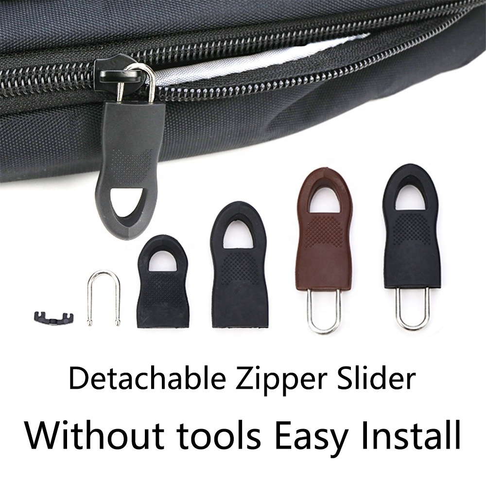 Zippers Pulls Puller Slider Metal Pull Instant Detachable Travel Luggage Zipper Sliders For Suitcase