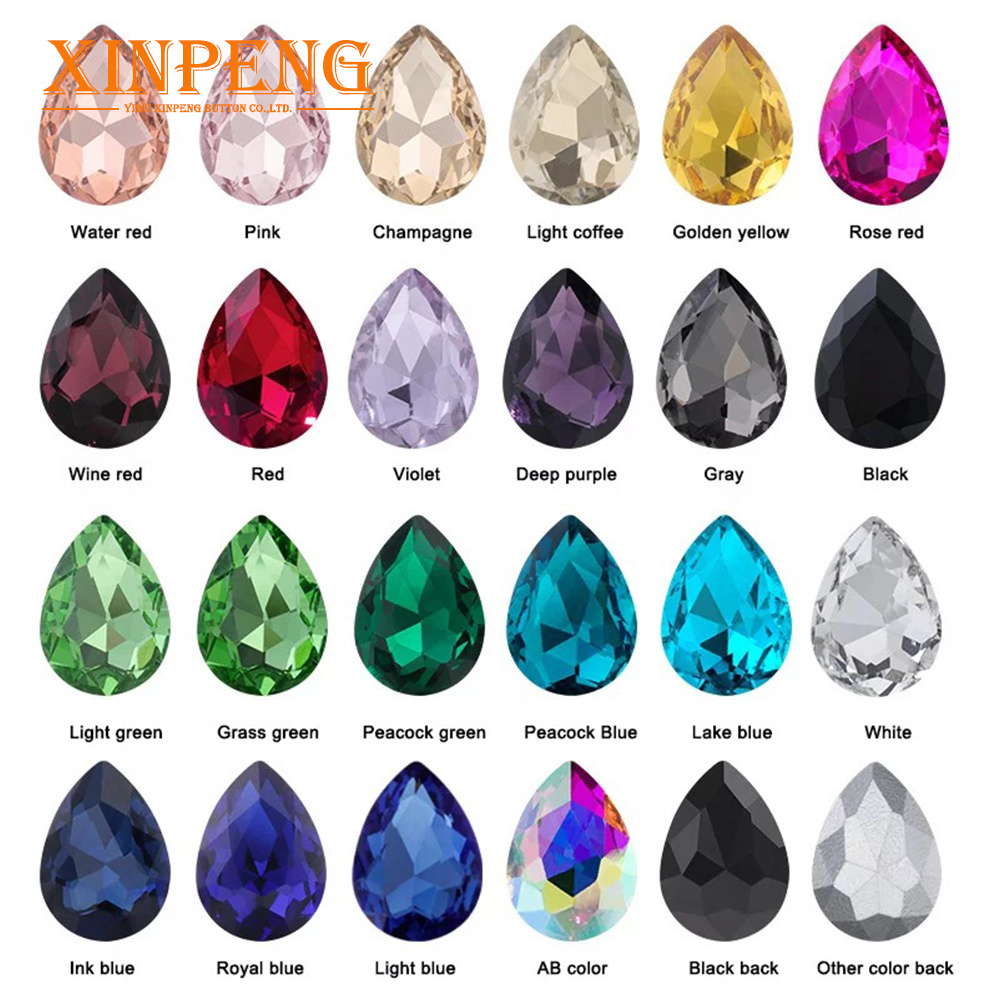 Rhinestone Teardrop Pointback Strass Crystal Stones Crystal AB Glass Rhinestone For DIY Crafts Decoration