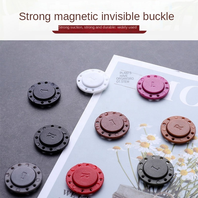 Magnetic Button Hand Sewn Round 22MM 26MM Strong Magnet Snap Metal Plastic Buttons For Clothing Garment