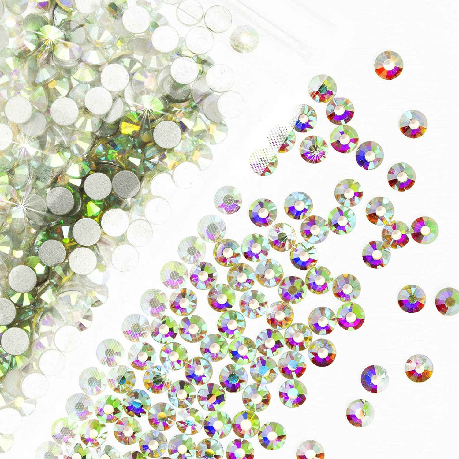 Strass Non Rhinestone Flatback Crystal Glass Gems Dmc Bulk AB Stone Ss10 Hotfix Rhinestones