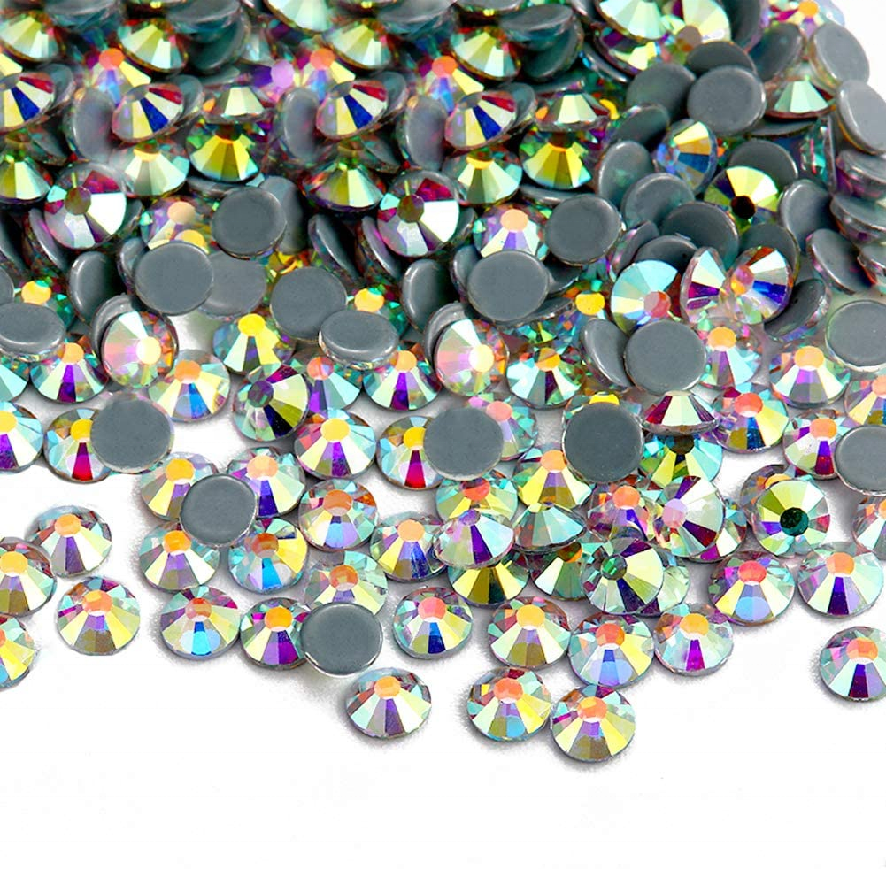 Strass Non Rhinestone Flatback Crystal Glass Gems Dmc Bulk AB Stone Ss10 Hotfix Rhinestones