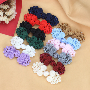 hot sale button flower design handmade fabric covered chinese ladies cheongsam clothes knot buttons