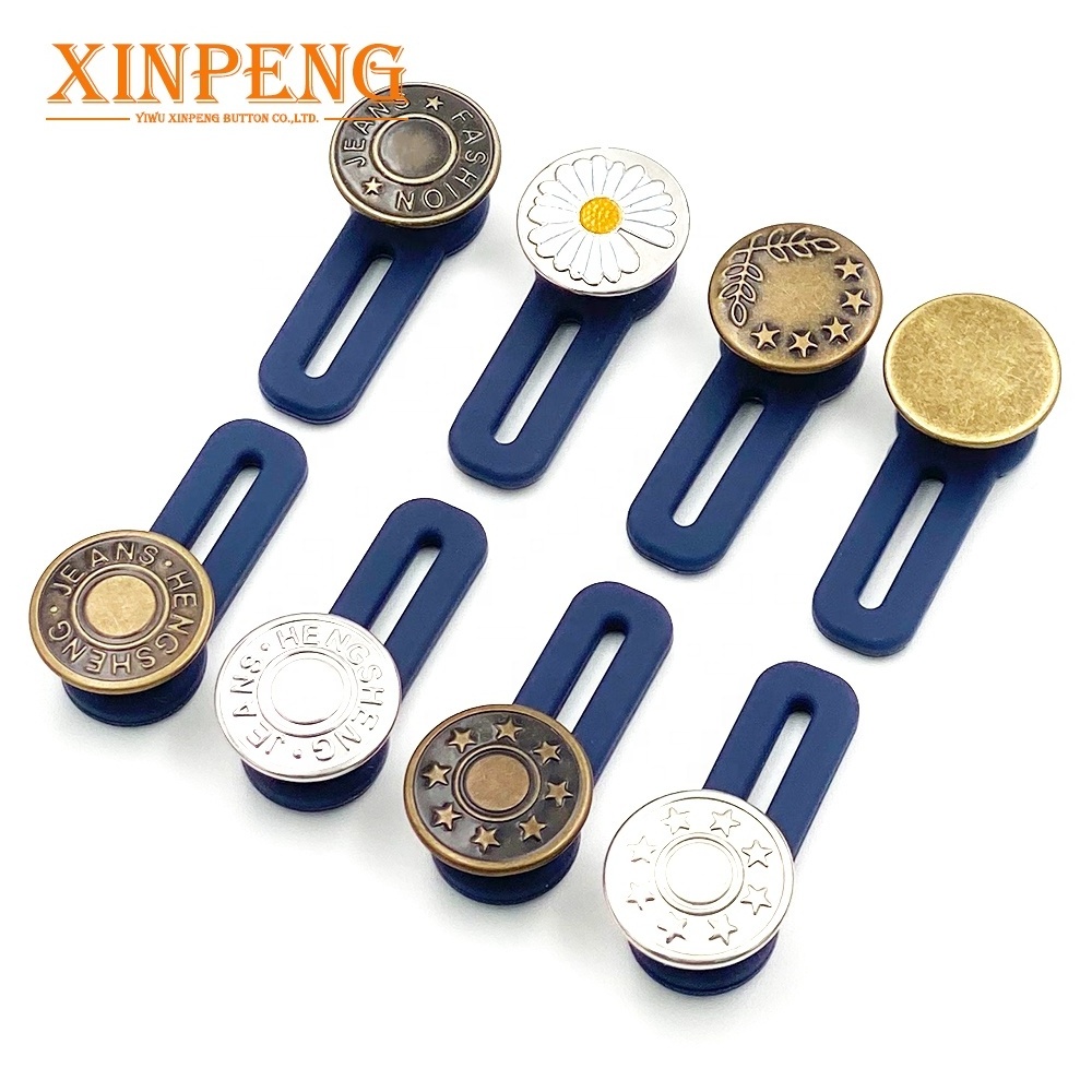 Retractable Extendable Rivets Denim Buttons Extended Adjustable Waist Jeans Buttons