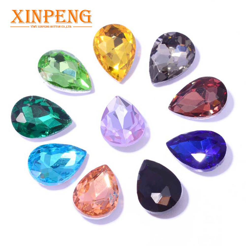 Rhinestone Teardrop Pointback Strass Crystal Stones Crystal AB Glass Rhinestone For DIY Crafts Decoration