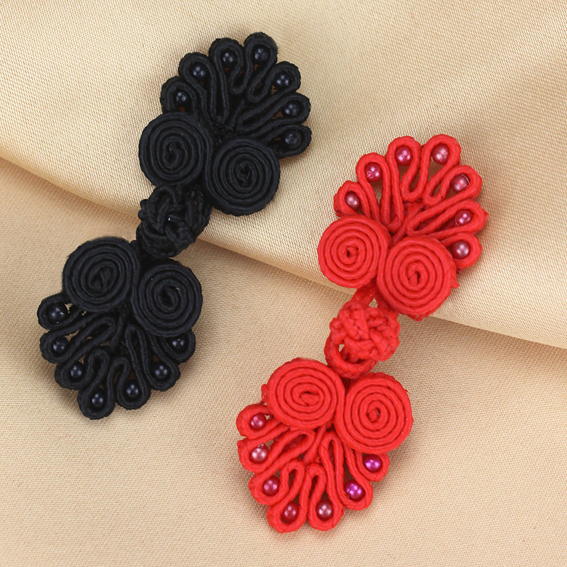 hot sale button flower design handmade fabric covered chinese ladies cheongsam clothes knot buttons