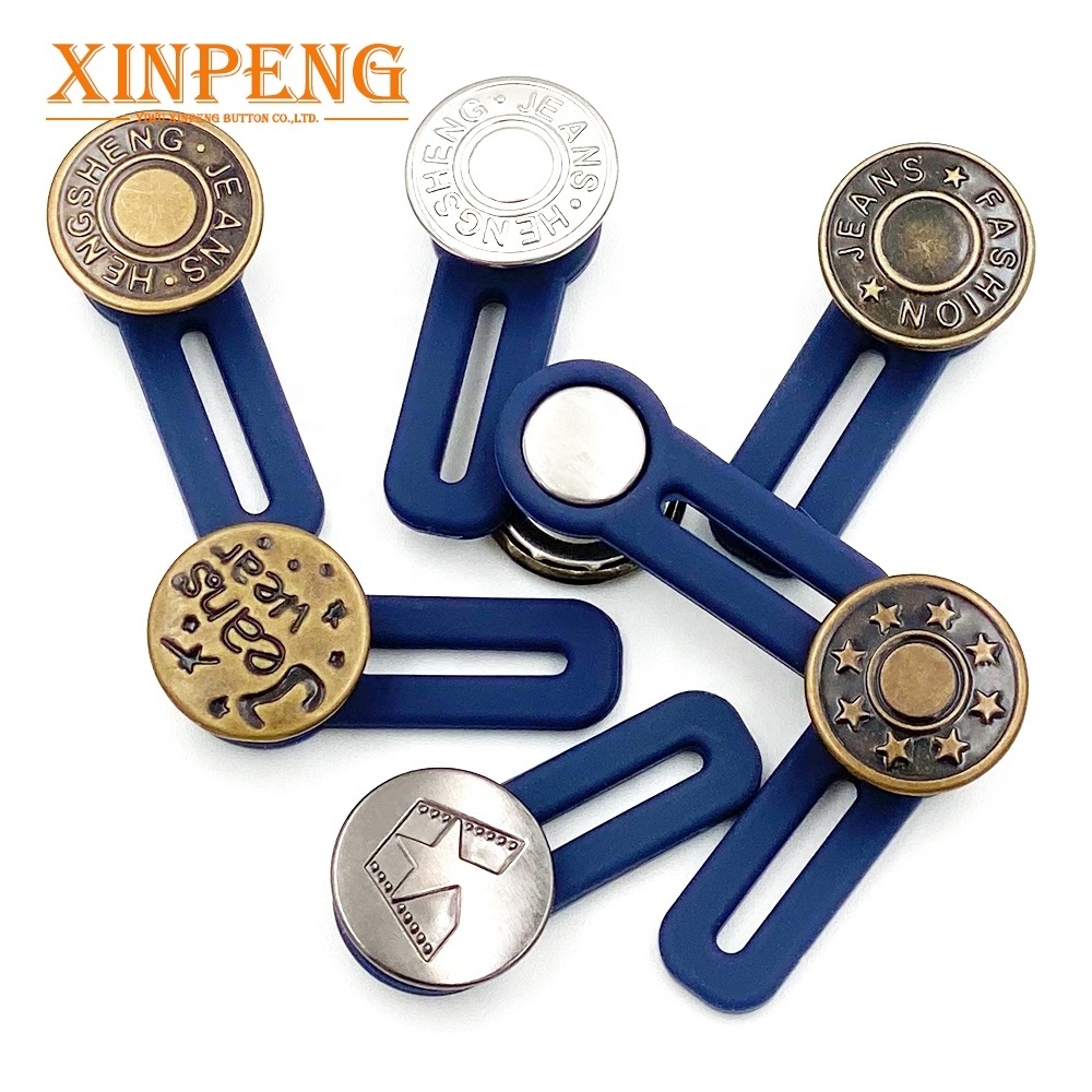 Retractable Extendable Rivets Denim Buttons Extended Adjustable Waist Jeans Buttons