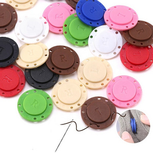 Magnetic Button Hand Sewn Round 22MM 26MM Strong Magnet Snap Metal Plastic Buttons For Clothing Garment