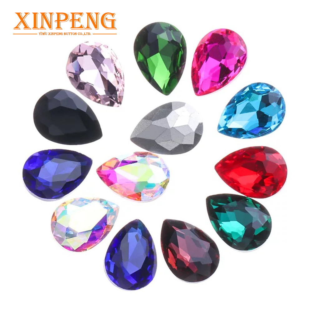 Rhinestone Teardrop Pointback Strass Crystal Stones Crystal AB Glass Rhinestone For DIY Crafts Decoration