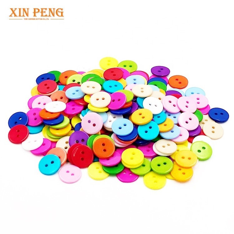 DIY Craft Novelty Round 2 holes Plastic Resin Sewing kids Button for Crafts