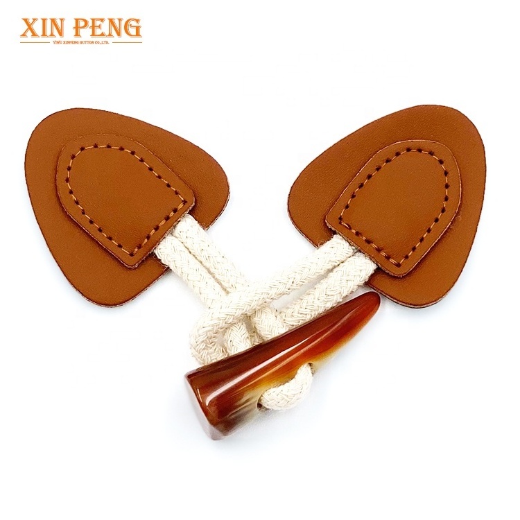 New Toggle Button Leather Plastic Resin Mens Coats Fabric Horn Toggle Button for Coat