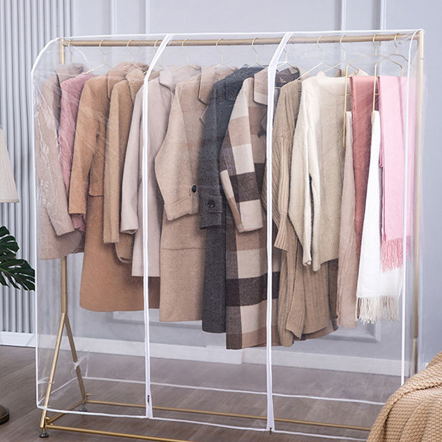 Garment Bags For Hanging Clothes, Clear Garment Rack Cover, Clothes Rack Cover For Storage