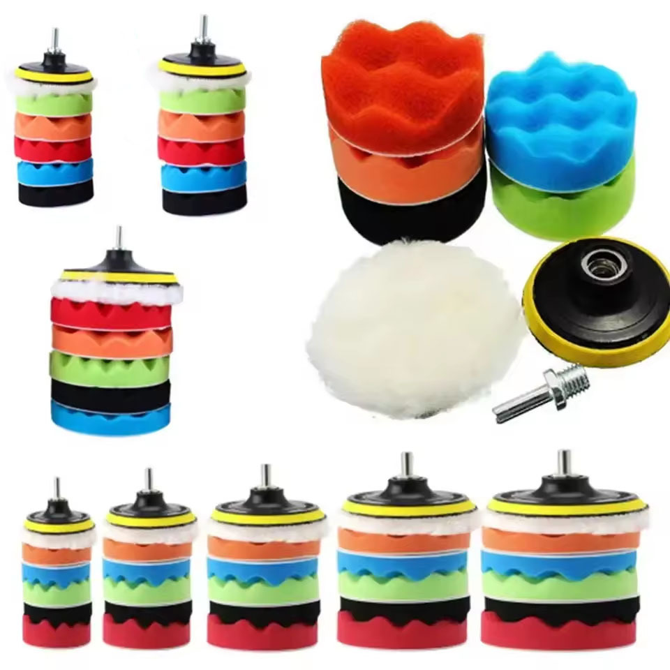 Polishing Sponge Wheel Buffing Pad Set for Glass/Car Polisher