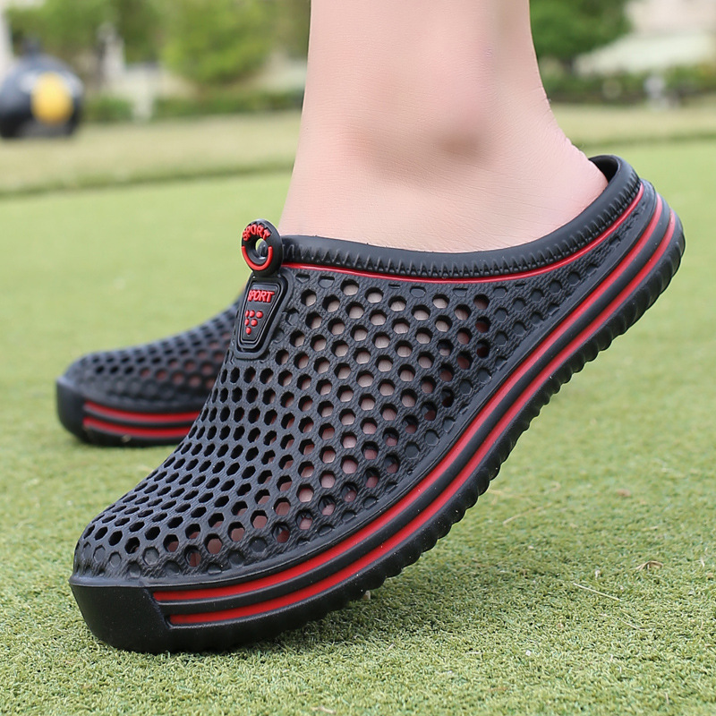 High Quality Men Garden Shoes Clogs Anti Slip Eva Black Bag Green Summer White Light Blue Flat Sandals Beach Water Shoes