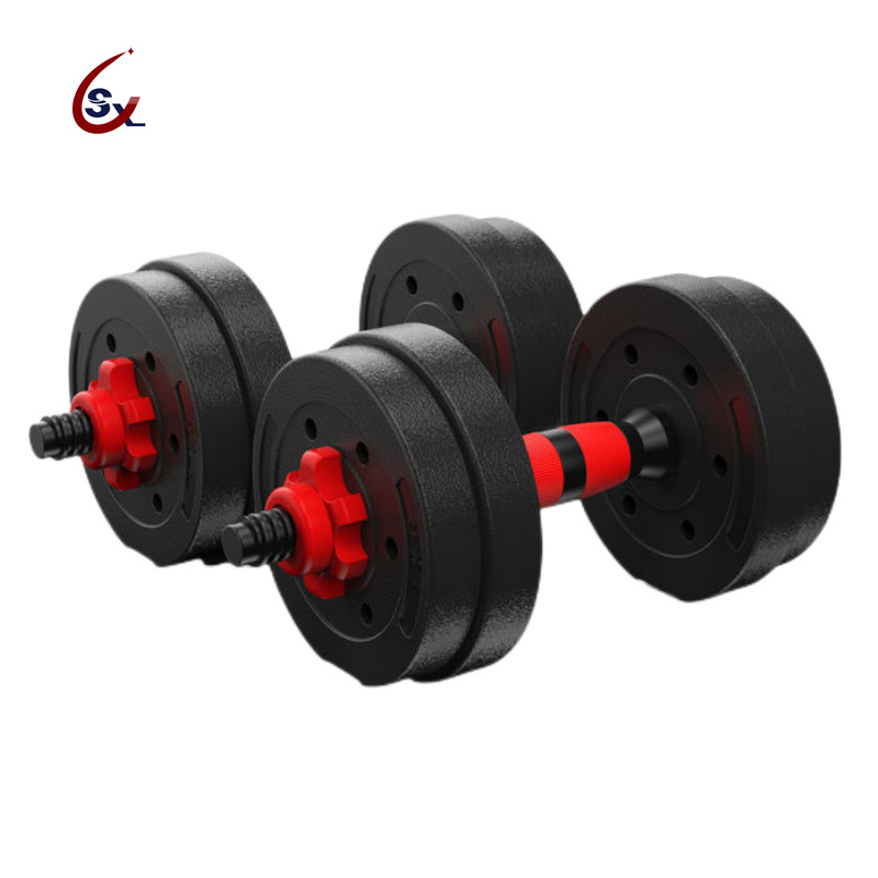 2023 Cheap high quality long bar dumbbells 40kg cement dumbbells set hammer strength dumbbell