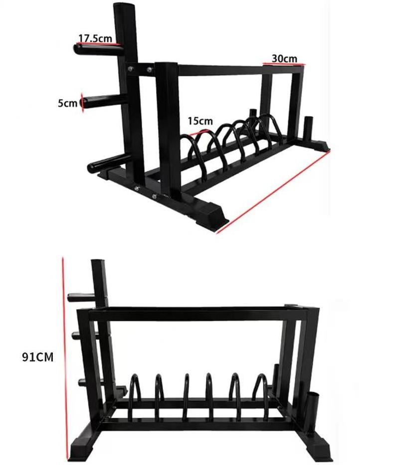 Professional Gym Multifunctional Storage Kettlebell Rack Barbell Plate Rack