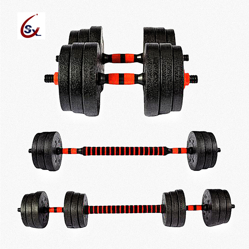 2023 Cheap high quality long bar dumbbells 40kg cement dumbbells set hammer strength dumbbell