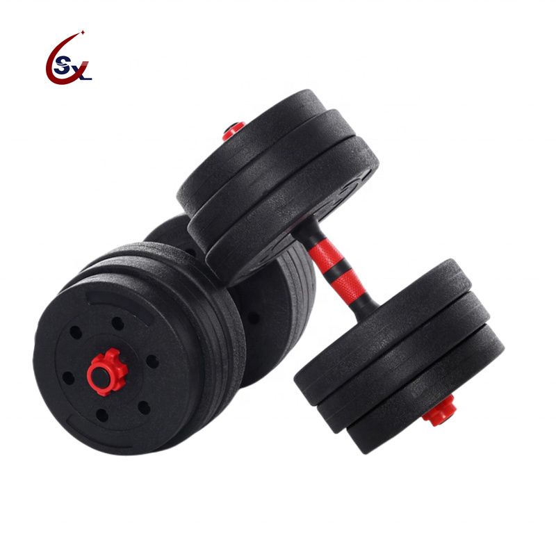 2023 Cheap high quality long bar dumbbells 40kg cement dumbbells set hammer strength dumbbell