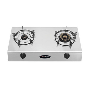 LPG NG high pressure cook hob double burner stainless steel caravan camping gas stove, gas cooker