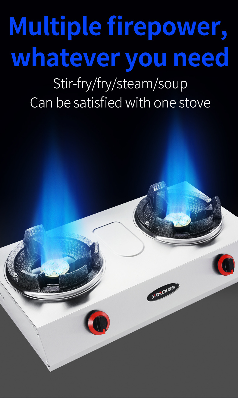 Direct manufacturer suitable for N.G.or LPG cooking table top gas stove two burner gas hob