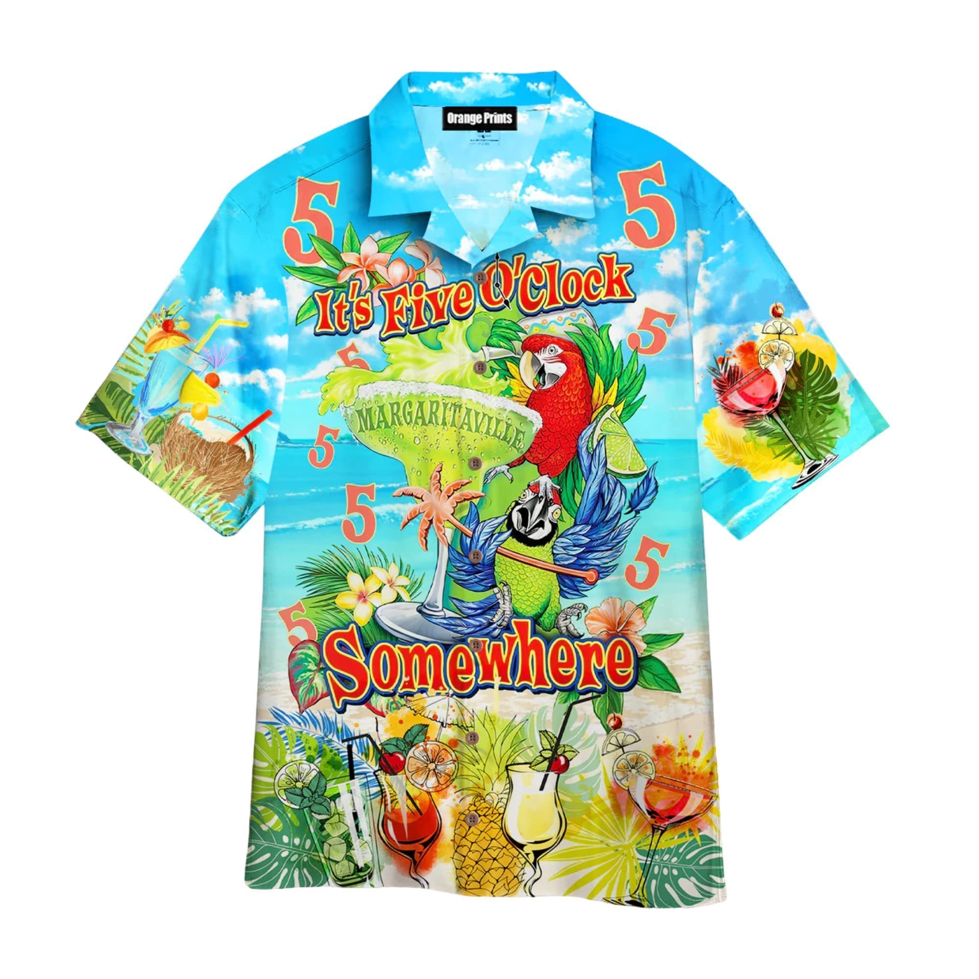 Customise Designed Hawaiian Shirt With Parrot Pattern Dropshipping Comfortable Breathable Clothing Casual Summer Haloha Shirt