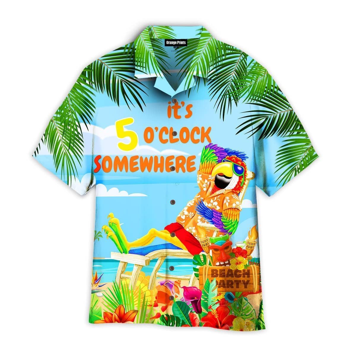 Customise Designed Hawaiian Shirt With Parrot Pattern Dropshipping Comfortable Breathable Clothing Casual Summer Haloha Shirt