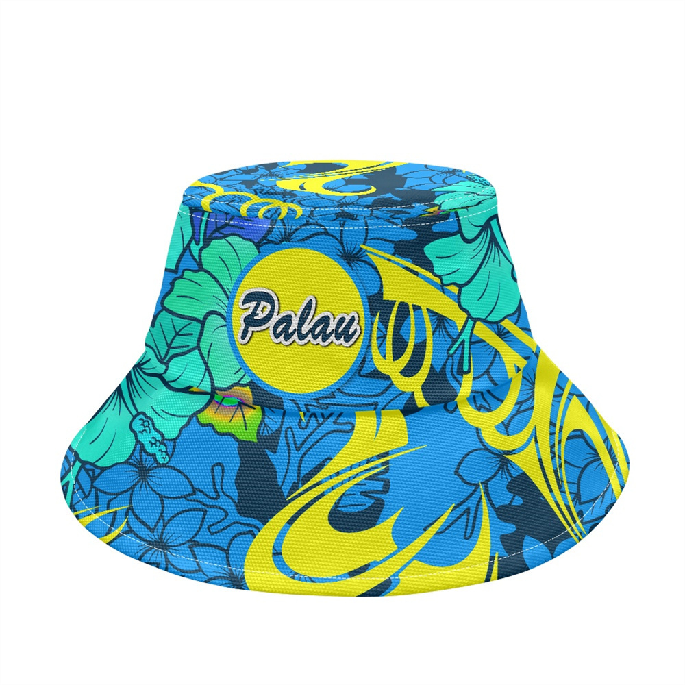 Unisex Fisherman Bucket Hat Polynesian Tribal Pattern Sun Hats Phonpei Islands Print Summer  Fisherman Hats Bucket Caps POD