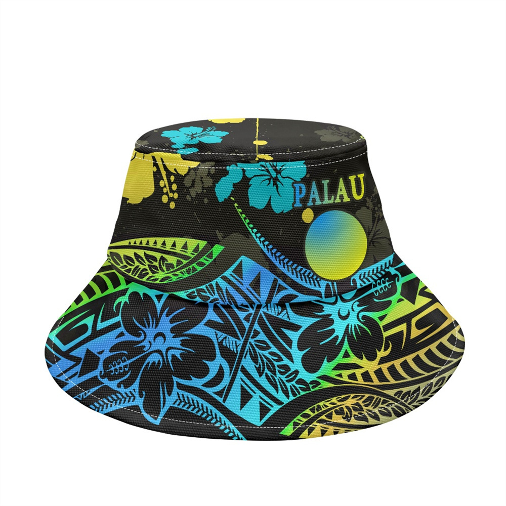 Unisex Fisherman Bucket Hat Polynesian Tribal Pattern Sun Hats Phonpei Islands Print Summer  Fisherman Hats Bucket Caps POD