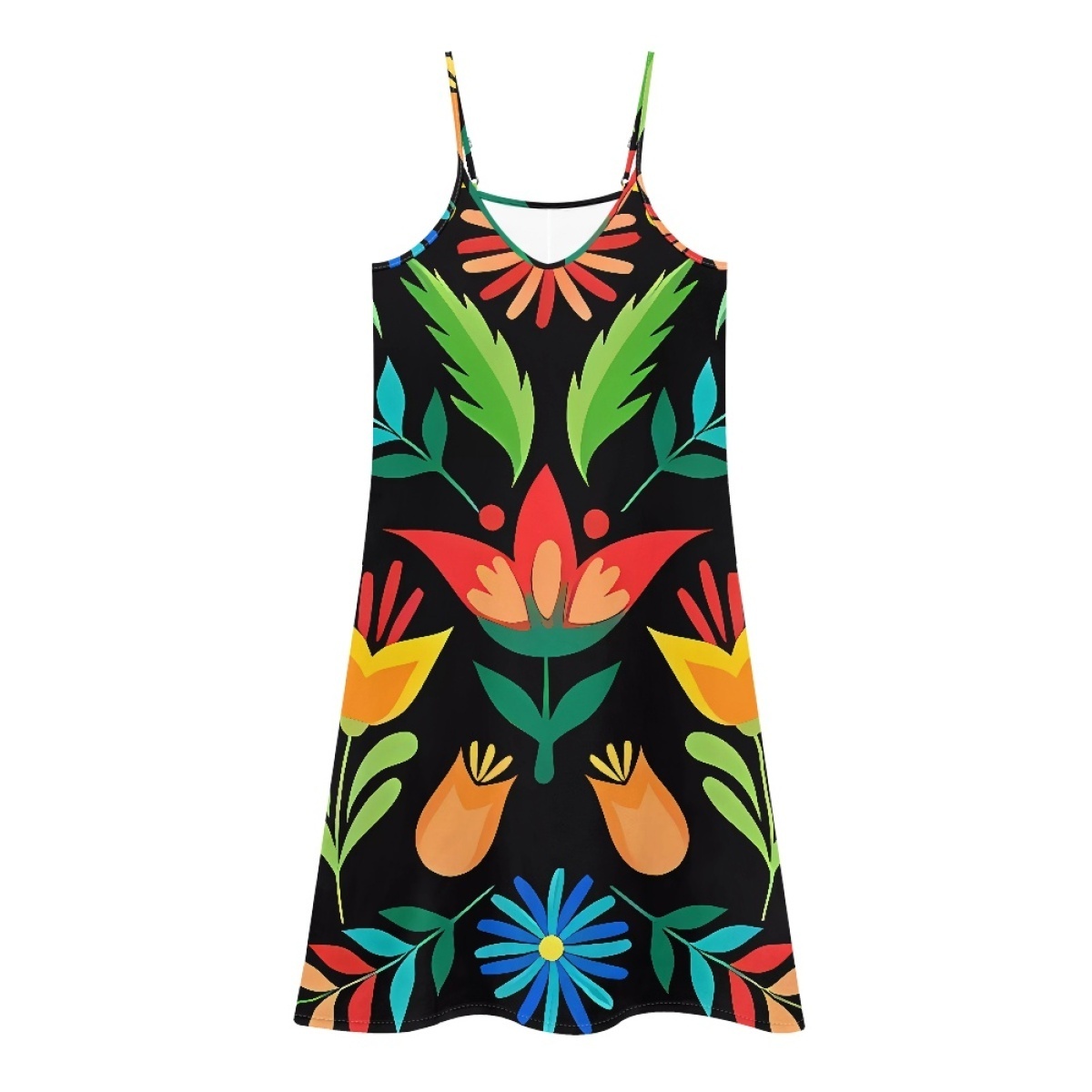 Mexican Print Design Slip Dress Summer Elegant Cool Small Slip Dress For Women Wholesale Attractive Soft And Breathable Clothing